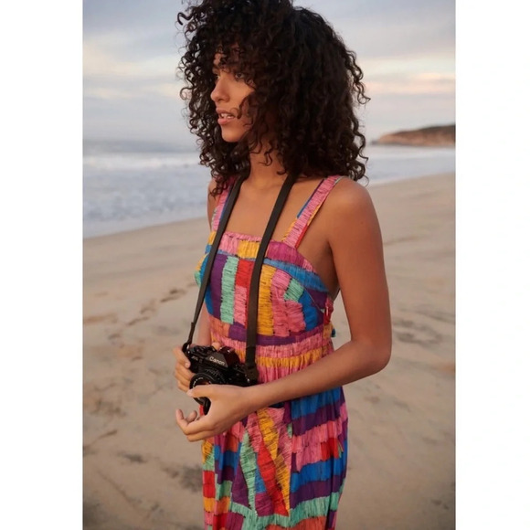 Farm Rio Colorful Soleil Embroidered Maxi Dress - Picture 3 of 5